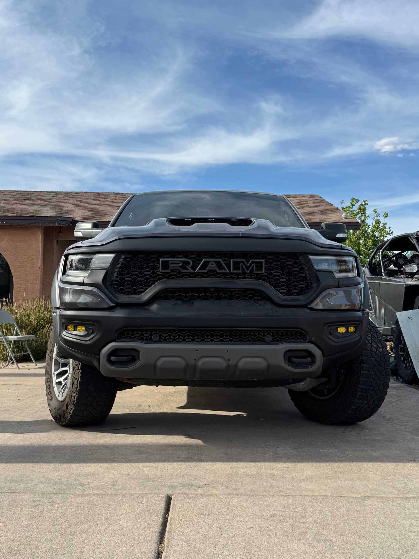 2019+ Dodge Ram fog light kit with T2 LED pods and wiring harness for 5th Gen Ram T2 fog pocket replacement