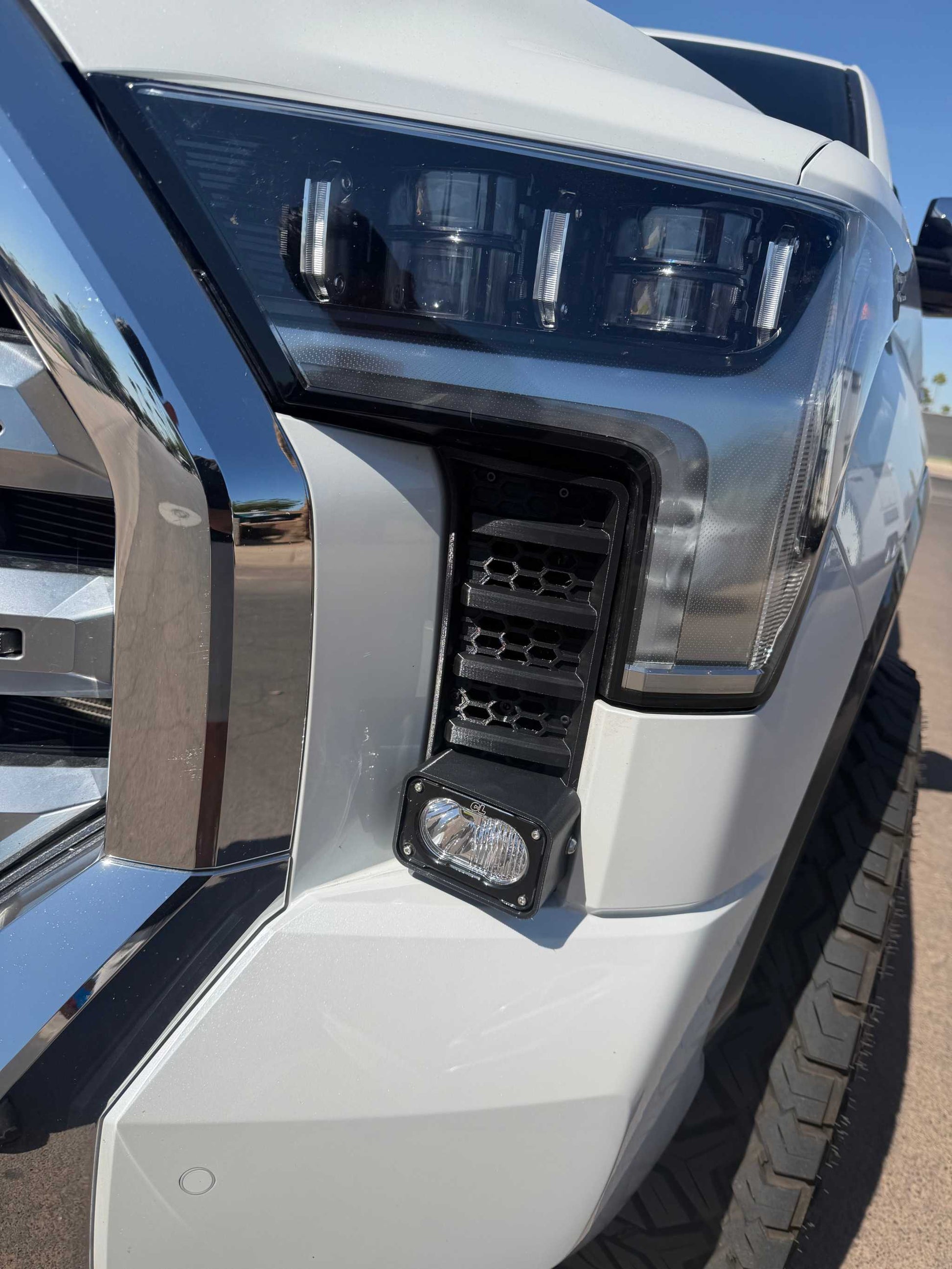 Cavalier Lighting 3rd Gen Toyota Tundra Vent Light Kit with OEM-style LED fog light covers for enhanced off-road visibility