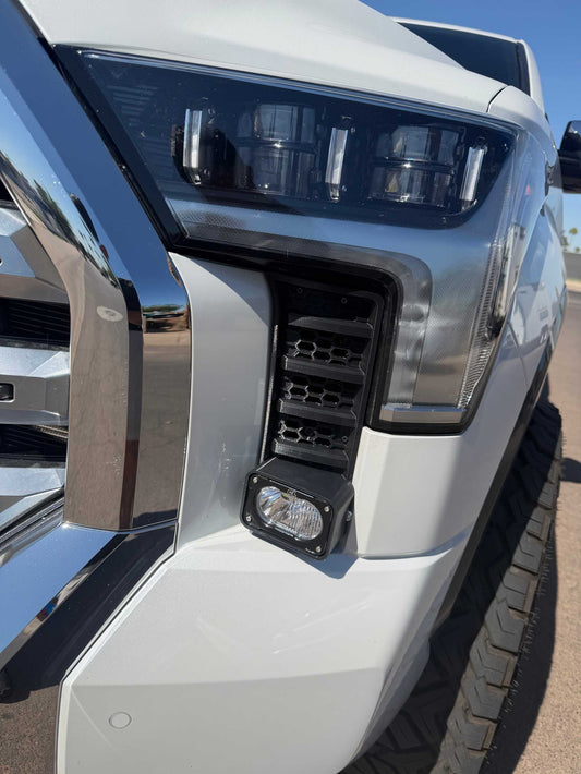 Cavalier Lighting 3rd Gen Toyota Tundra Vent Light Kit with OEM-style LED fog light covers for enhanced off-road visibility