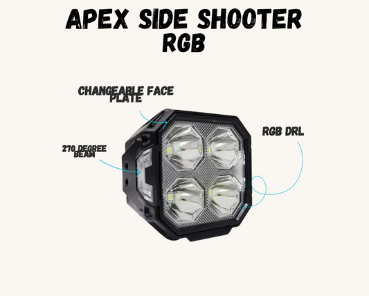 Apex Side Shooter-3 RGB (Sold as Pairs)