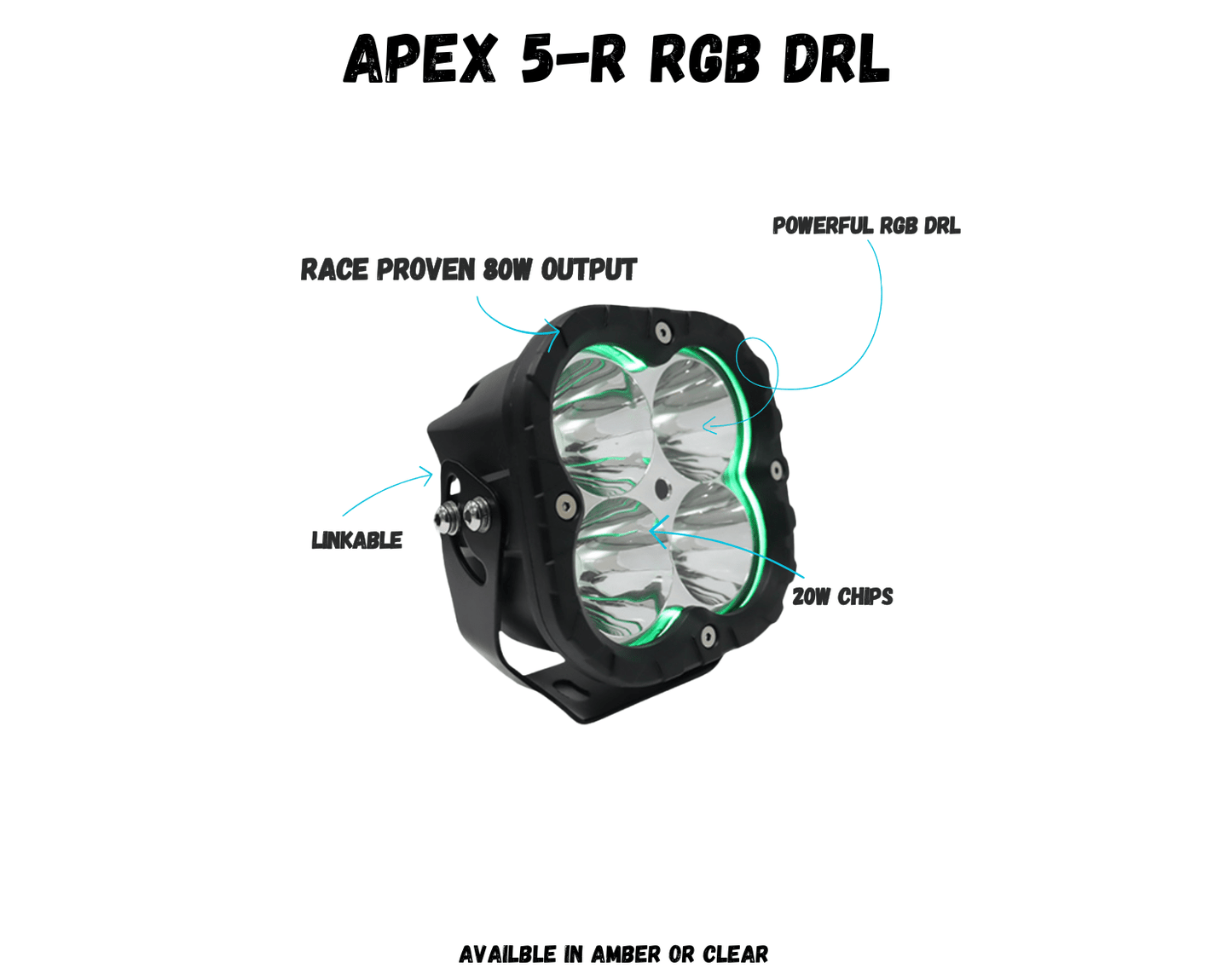 Apex 5 - R RGB DRL - Cavalier Lighting - Cavalier Lighting