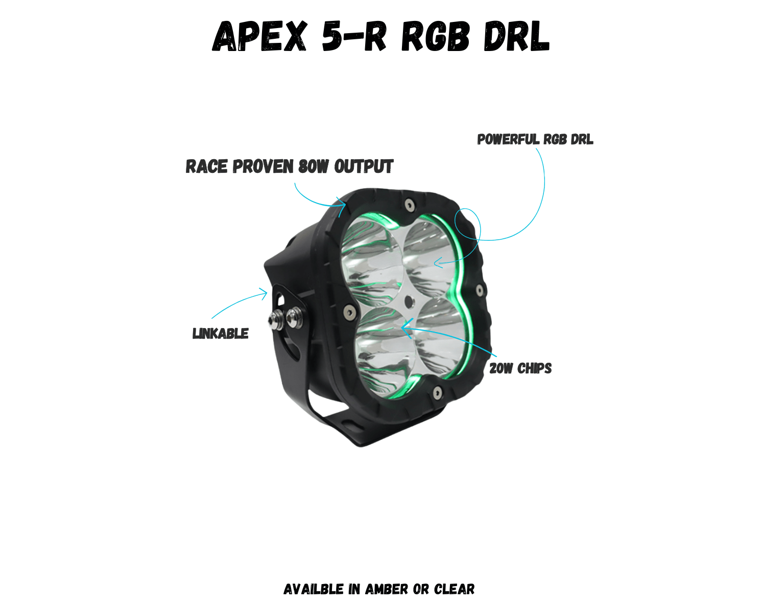 Apex 5 - R RGB DRL - Cavalier Lighting - Cavalier Lighting