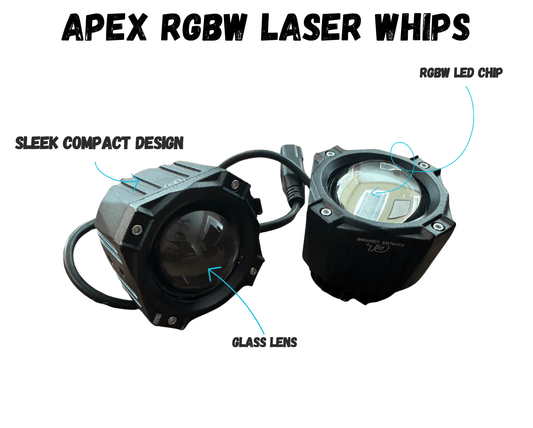 Apex RGBW Laser Whips V2 - Cavalier Lighting - Cavalier Lighting