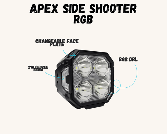Apex Side Shooter - 3 RGB (Sold as Pairs) - Cavalier Lighting - Cavalier Lighting
