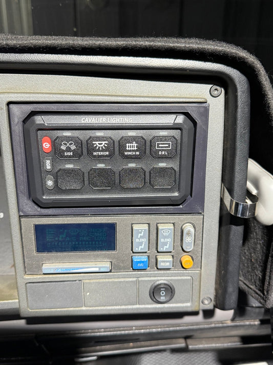 1988-1993 GM OBS Truck radio delete with 8 gang switch panel installed