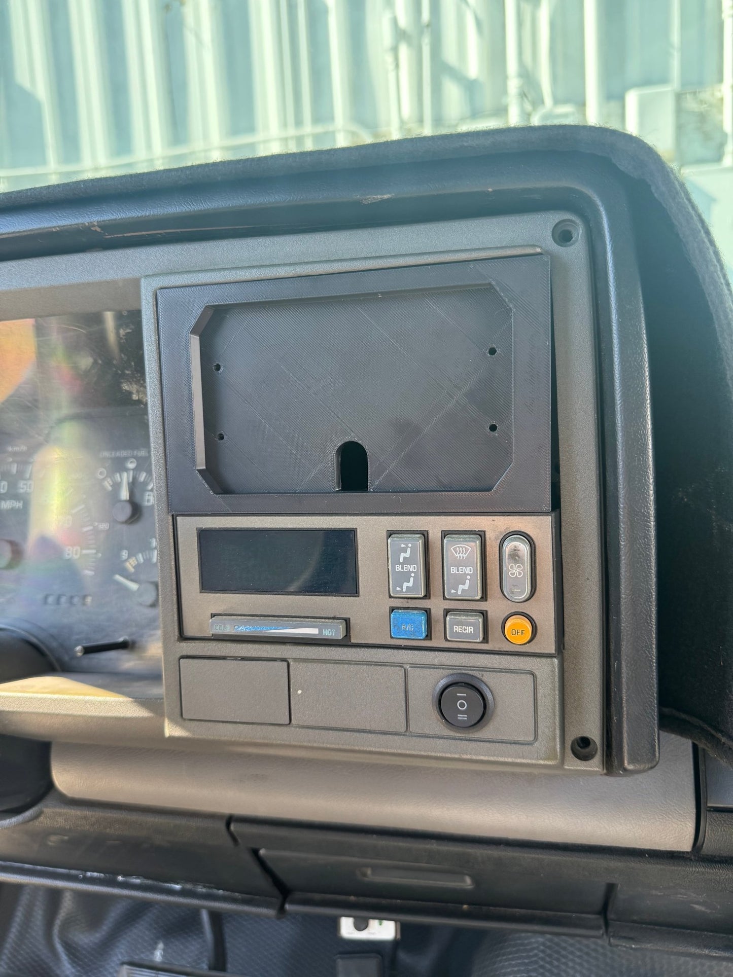 1988-1993 GM OBS Truck radio delete for 8 gang switch panel