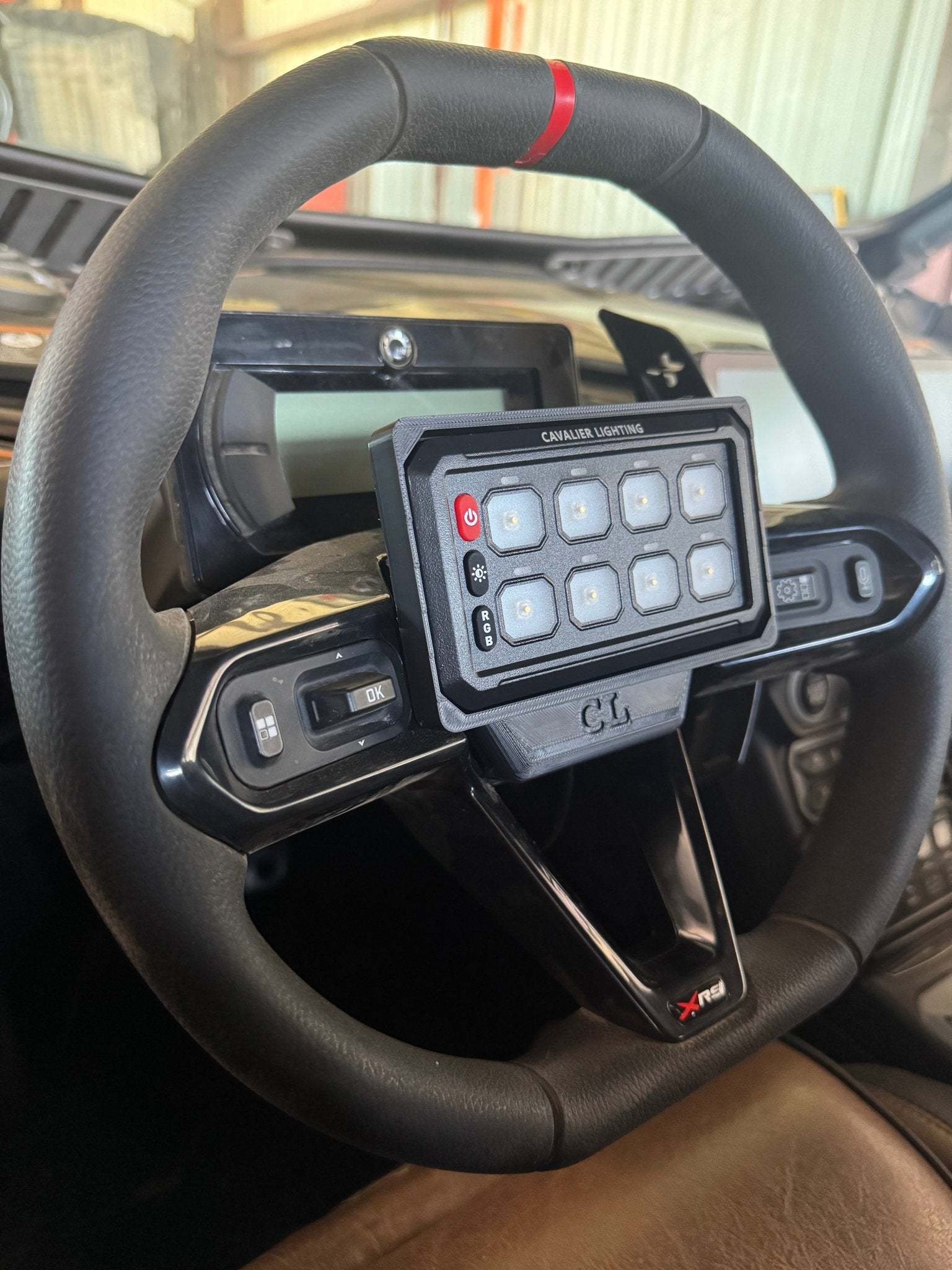 2024+ Mav R Cavalier Lighting 8 gang switch panel steering wheel mount kit