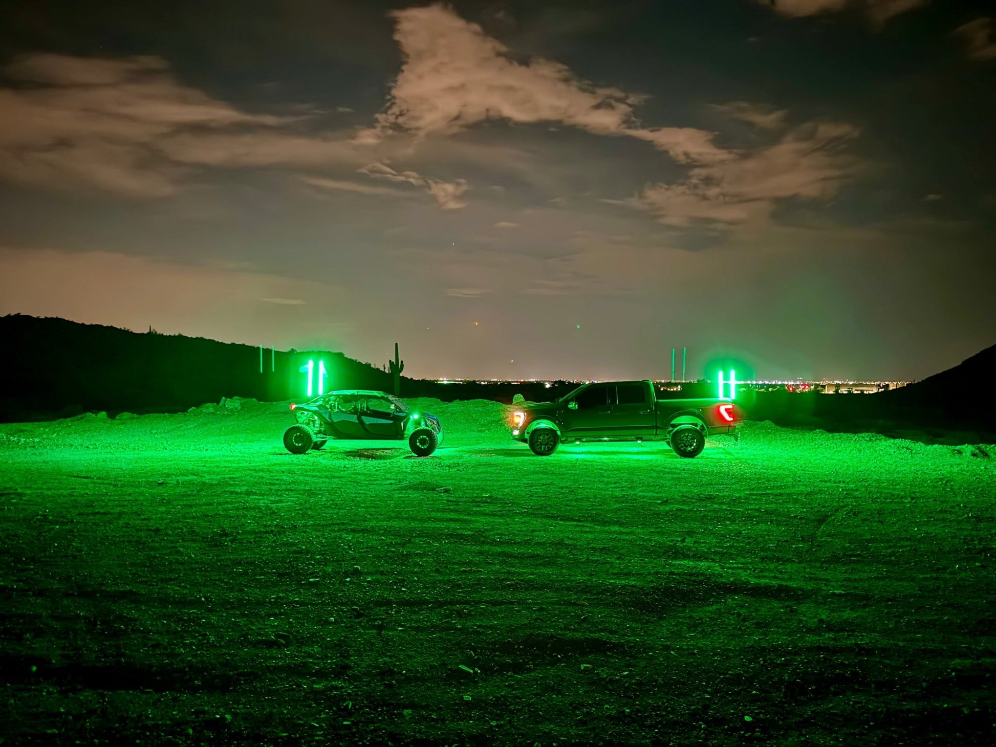 Rookie Series Rock Lights - Cavalier Lighting - Blue Line Whips